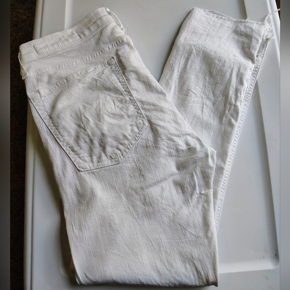 Rag & Bone Dre Capri White Distressed Women's Jeans, Frayed, Stretch, sz 28. - Picture 11 of 16